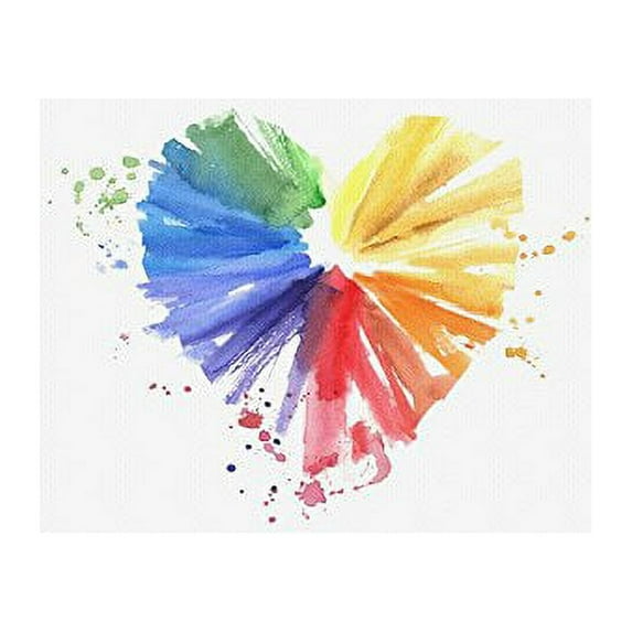 Watercolor Multicolored Heart Mouse Pad Gaming Mousepad 9.84"(L) x 7.87"(W)