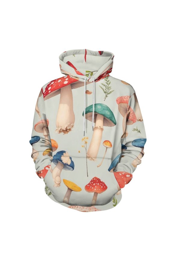Watercolor Mushroom Pattern 3d Sweatshirts Hoodie Fashion Casual Personality Men's Women Street Hoodie Pullovers Long Sleeve Comfortable Top