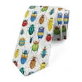 thumbnail image 1 of Watercolor Necktie, Colorful Insects, Dress Tie, 3.7", Multicolor, by Ambesonne, 1 of 3