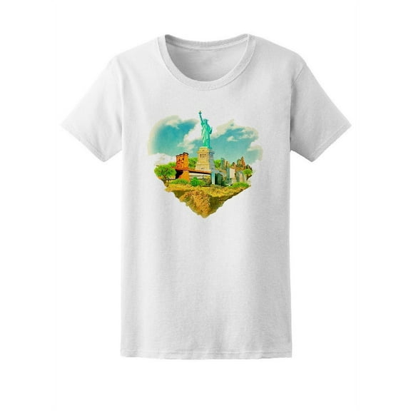 Watercolor New York City T-Shirt Women -Image by Shutterstock, Female Medium