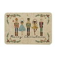 thumbnail image 1 of Watercolor Nutcrackers Merry Christmas Doormat, Winter Home Decor Low-Profile Door Mat Floor Mat, 1 of 6