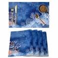 thumbnail image 1 of Watercolor Ocean Coral Texture Placemats Set of 6,Wipeable Washable Table Mats for Dining Tables, Abstract Marine Life Place Mats for Kitchen Event Party Tabletop Decor, 1 of 9