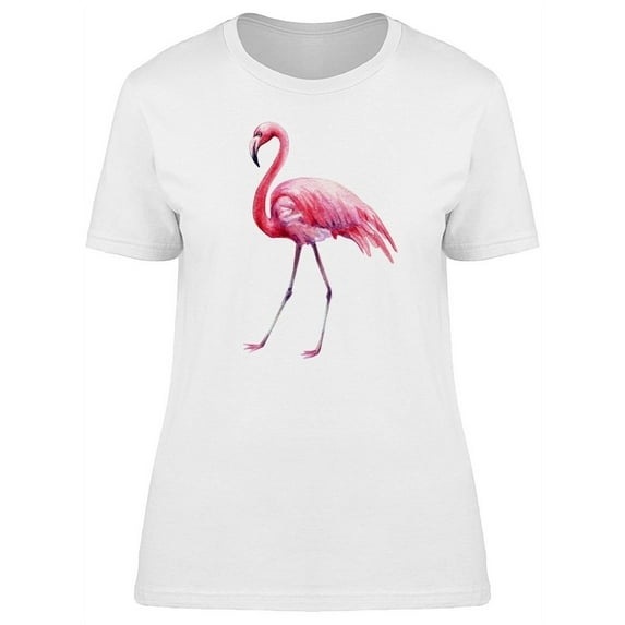 Watercolor Of A Big Flamingo T-Shirt Women -Image by Shutterstock, Female XX-Large