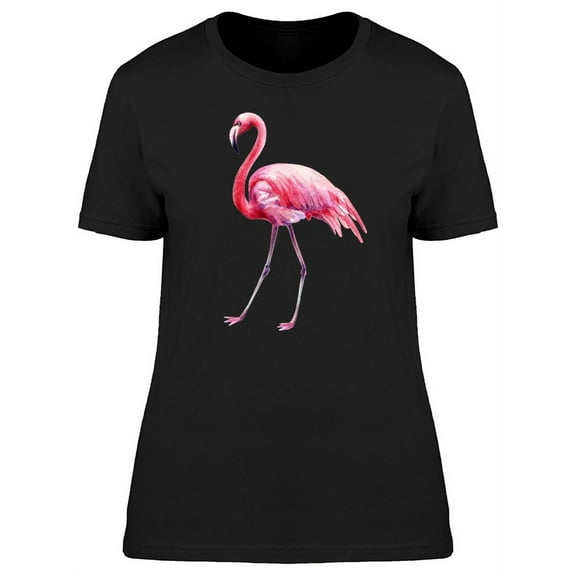 Watercolor Of A Big Flamingo T-Shirt Women -Image by Shutterstock, Female XX-Large