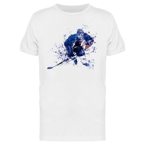 Watercolor Of Hockey Player T-Shirt Men -Image by Shutterstock, Male 3X-Large