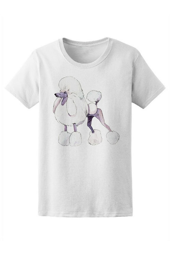 Watercolor Of King Poodle Dog T-Shirt Women -Image by Shutterstock, Female Large