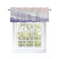thumbnail image 1 of Watercolor Ombre Purple Valances for Windows, Rod Pocket Kitchen Valance Curtains - Soft & Washable Small Window Treatment for Living Room,&nbsp;Bathroom, Ocen Waves Beach , 42x12 Inch, 1 Panel, 1 of 9