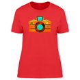 thumbnail image 1 of Watercolor Orange Camera T-Shirt Women -Image by Shutterstock, Female Large, 1 of 2
