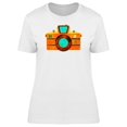 thumbnail image 1 of Watercolor Orange Camera T-Shirt Women -Image by Shutterstock, Female Medium, 1 of 2