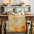 thumbnail image 1 of Watercolor Orange Cotton Linen Table Runner, Washable Table Runners for Kitchen, Dining Room, Holiday, Home Party Table Decor, 13x108 Inches, 1 of 9