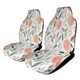 thumbnail image 1 of Watercolor Oranges Leafy Pattern Design Car Seat Covers Front Seats Universal Fit for Cars SUV Truck Auto Interior Accessories, 1 of 3