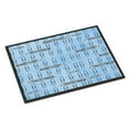 thumbnail image 1 of Watercolor Organized Paper Clips Blue Door Mat, 1 of 4