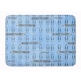 thumbnail image 1 of Watercolor Organized Paper Clips Blue Machine Washable Memory Foam Mat, 1 of 4