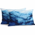 thumbnail image 1 of Watercolor Outdoor Pillow Covers Pack of 2 Splicing Mystery Decoration Waterproof Throw Pillow Covers Decorative Cushion Cases for Patio Garden Tent Balcony Couch 20x12 inch, 1 of 8
