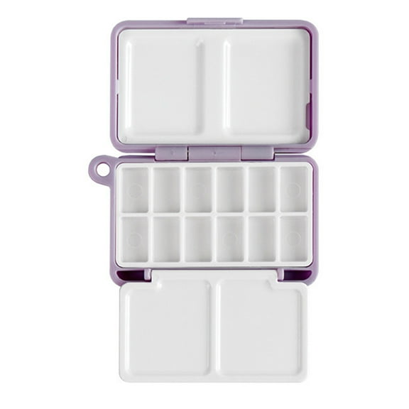 Watercolor Paint Box 12 Well Folding Paint Storage Case Portable Watercolor Paint Mixing Tray for Artist Student