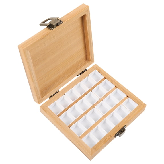 FUEENIRVA Portable Watercolor Palette Watercolor Palette Assorted Color Wood 1Pack Travel Friendly Artists Travel