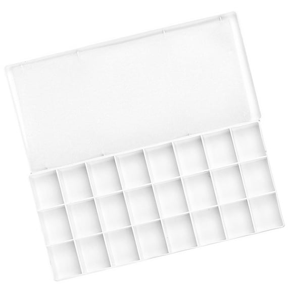 Watercolor Paint Box with Lid 24 Well 36 Well Paint Storage Case Paint Mixing Tray For Oil Acrylics Gouaches Paints