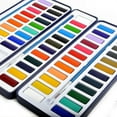 thumbnail image 1 of Watercolor Paint Set under $5! Yannianjz Solid Watercolor Paint Set, Metal Tin Watercolor Kit with Brush, 12-36 Color Watercolor Paints for Artists and Beginners, Portable Painting Set, 1 of 9