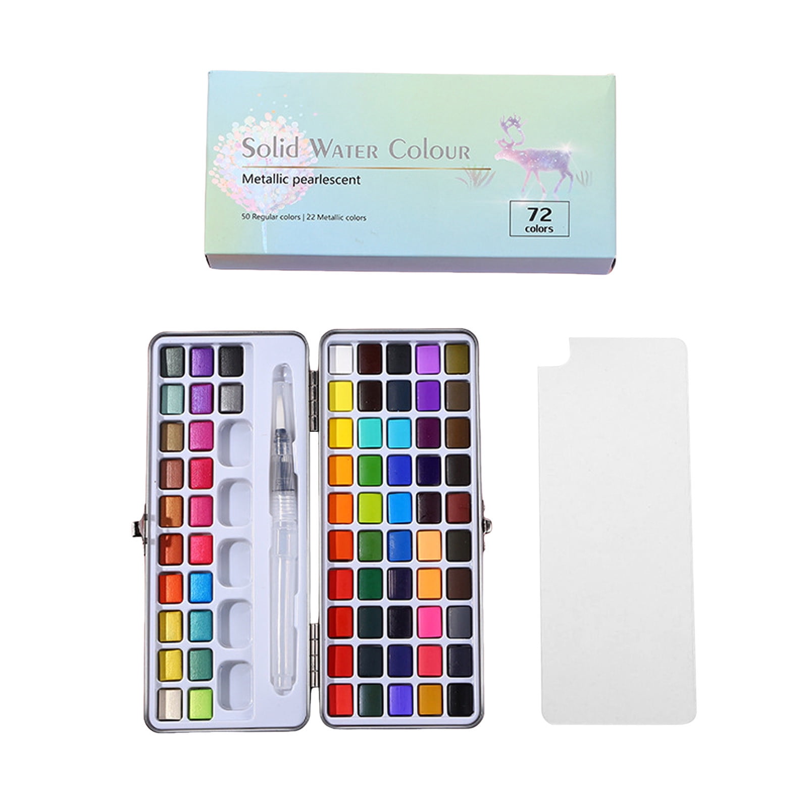 Watercolor Paint Set 72 Colors with Metallic Shades for Artists ...