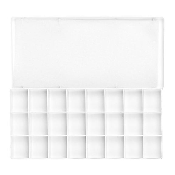 Watercolor Paint Storage Box, Leakproof Paint Palette Case with Lid, Portable Paint Mixing Tray for Artists & Students