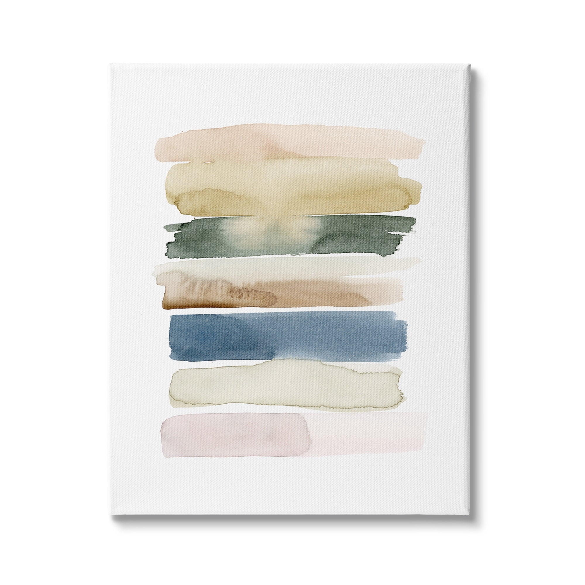 Watercolor Paint Strokes Stacked Modern Office 24 in x 30 in Painting Canvas Art Print, by Stupell Home Décor
