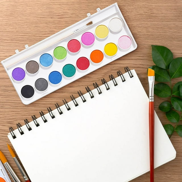 Watercolor Paint, Washable Watercolor Paint Set with a Brush a Refillable Water Brush Pen and Palette, Non-toxic Water Color Paints Sets for Kids Adults Artists Children Students Beginner