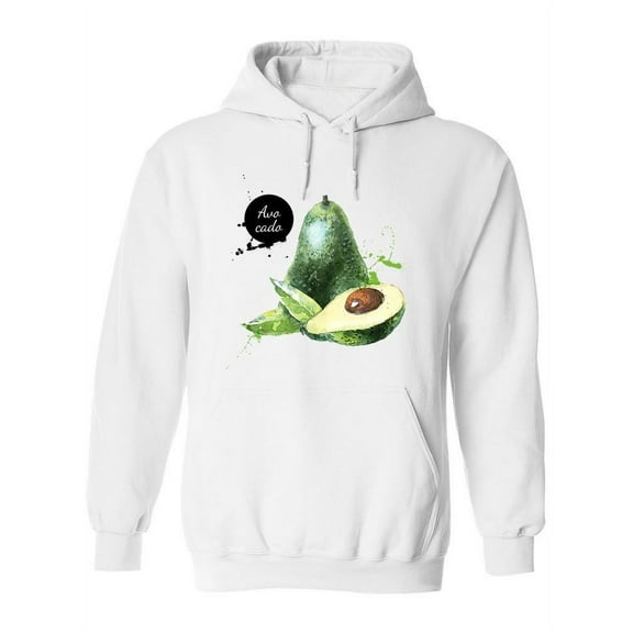 Watercolor Painting  Avocado Hoodie Women -Image by Shutterstock, Female x-Large