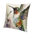 thumbnail image 1 of Watercolor Painting Birds Throw Pillow Cover Super Soft Decorative Animal Hummingbird Pillowcases Cushion Covers Square, 1 of 5