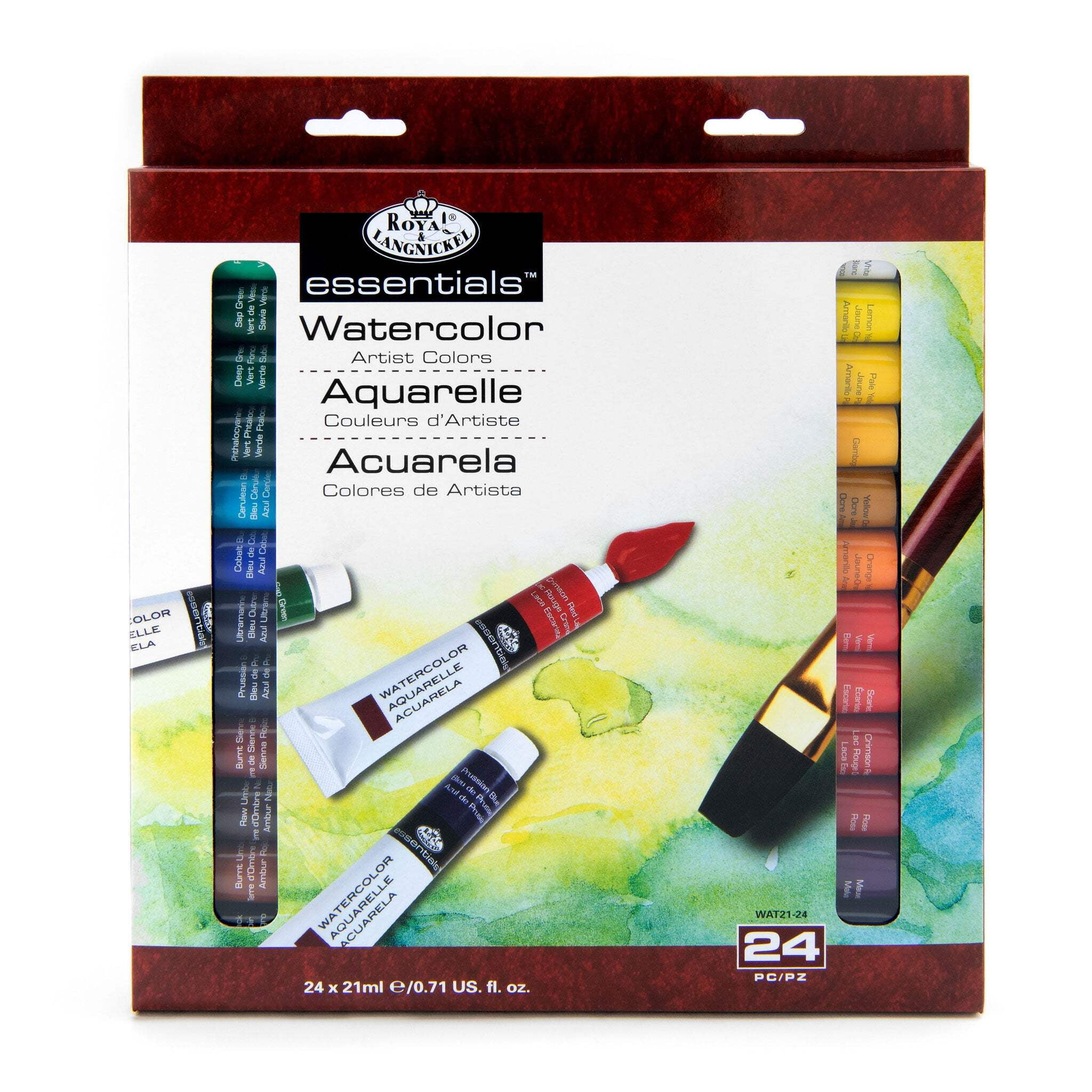Royal & Langnickel Watercolor Paints 21ml 24/Pkg-Assorted Colors