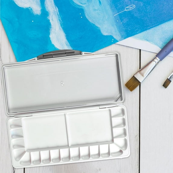 Watercolor Palette, Gouache Mixing Palette, Watercolor Paint Storage Box, Large Capacity Travel Paint Palette, Paint Pallet for Acrylic Painting 18 Wells