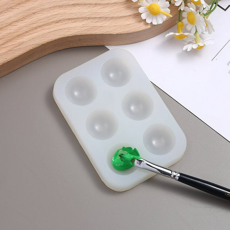 Watercolor Palette Painting Tray Small Painting Palette Tray Silicone Paint Tray Color Mixing Tray, Size: 10x7x1.5CM