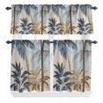thumbnail image 1 of Watercolor Palm Trees Curtain Valances Set Vintage Tree Scenery Kitchen Curtains 36&nbsp;inch Length Rod Pocket Valance and Tiers 3 Piece Set Small Bedroom Bathroom Laundry Decor, 1 of 9