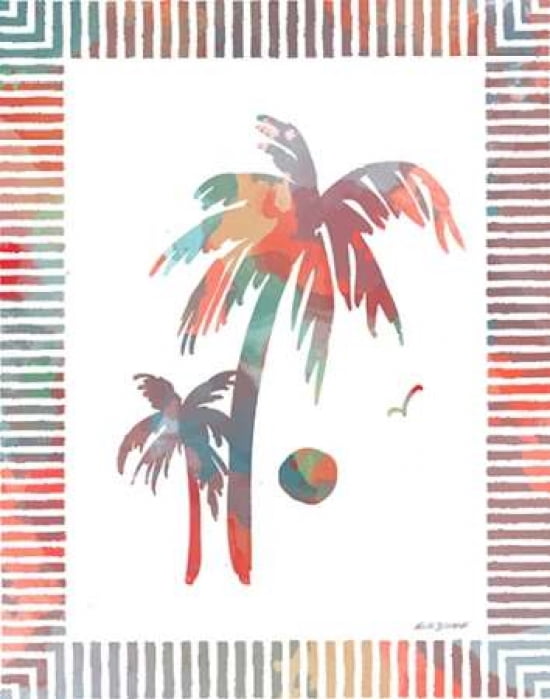Watercolor Palms II Canvas Art - Nicholas Biscardi (22X28)