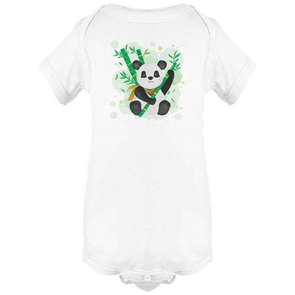 Watercolor Panda Bodysuit Infant -Image by Shutterstock, 6 Months