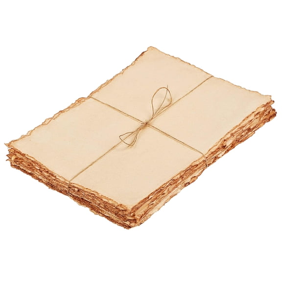 Watercolor Paper, 25 Sheets 6x4 Inch Handmade Virgin Cotton Paper, 150 GSM Thick Deckle Edge, Acid Free, Brown Vintage Paper, For Watercolor, Oil Pastel, Pencil, Charcoal, Ink, Sketching, Crafts