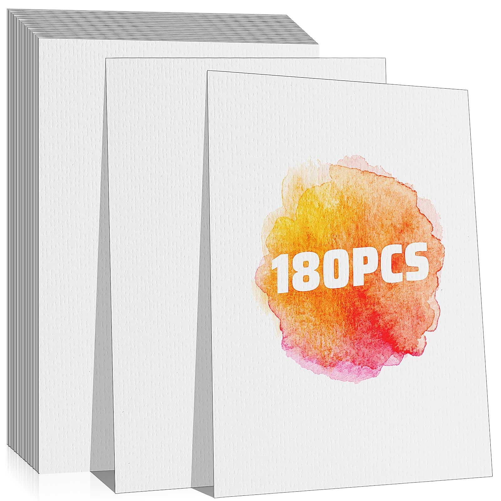 Watercolor Paper Bulk 180 Sheets, 7x5 Inch, 140LB/300GSM Thick Cold