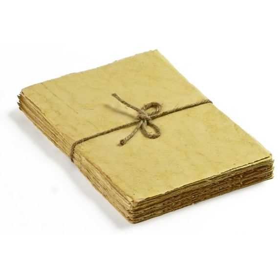 Watercolor Paper - Mixed Media Art Watercolor Paper - 150 GSM Thick Deckle Edge Virgin Cotton Handmade Paper 50 Sheets (9.5 x 6.5, Vintage)