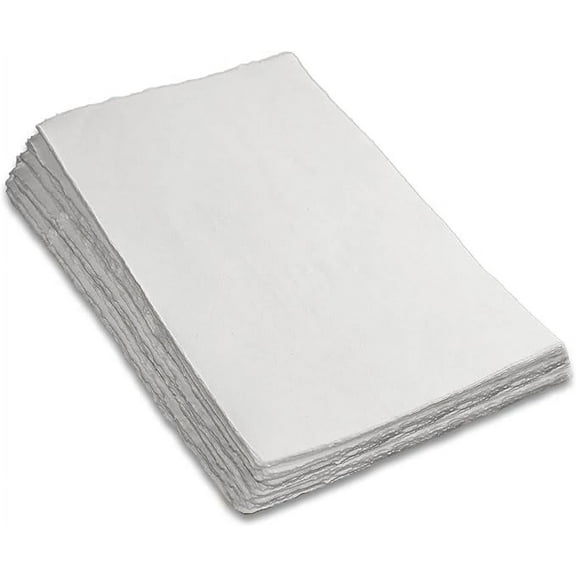 Watercolor Paper - Mixed Media Art Watercolor Paper - 150 GSM Thick paper Virgin Cotton Handmade Paper 50 Sheets (6 x 4.5, White)