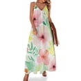 thumbnail image 1 of Watercolor Pastel Floral Art Print Sleeveless Dress Loose Women's Dress Dresses Luxury Evening Dresses, 1 of 9