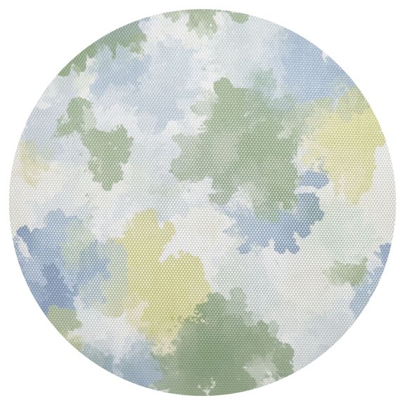 Watercolor Pattern Design 15.4in Diameter PVC Plate Mat, Heat-Resistant and Cuttable, Kitchen Decor