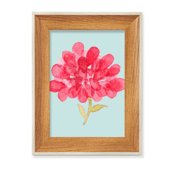 Watercolor Peach Flower Cartoon Desktop Wooden Photo Frame Display Picture Art Painting Multiple Sets
