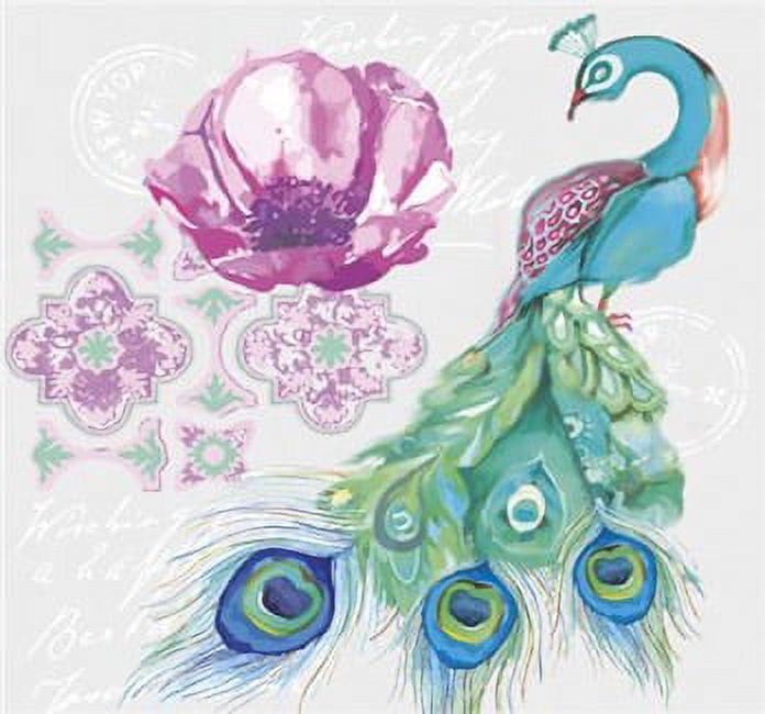 Watercolor Peacock - Decorative Floral Lunch Paper Napkins 100pcs - Perfect for Decoupage, Party, Birthday, Special Occasions, Weddings