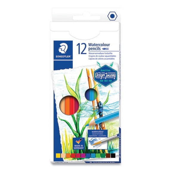 Watercolor Pencils, 2.9 Mm, Hb (#2), Assorted Lead/barrel Colors, 12/pack | Bundle of 5 Packs