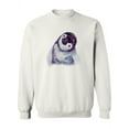 thumbnail image 1 of Watercolor Penguin Design Sweatshirt Women -Image by Shutterstock, Female XX-Large, 1 of 4