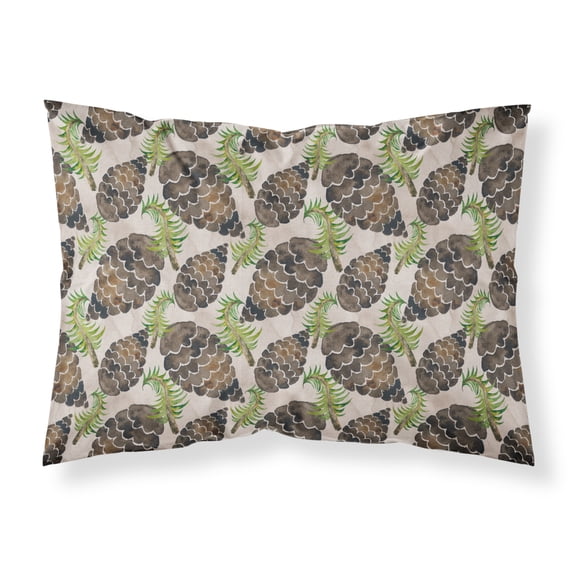 Watercolor Pine Cones Fabric Standard Pillowcase