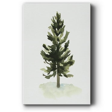 Watercolor Pine I- Gallery Wrapped Canvas