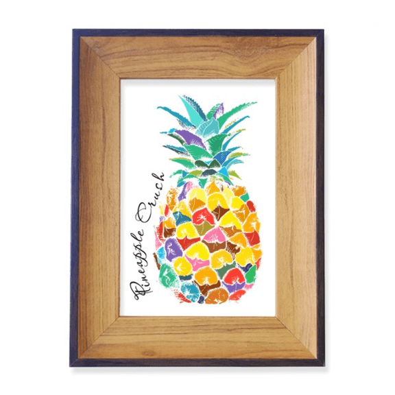 Watercolor Pineapple Tropical Fruit Photo Frame Exhibition Display Art Desktop Painting