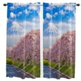 thumbnail image 1 of Watercolor Pink Cherry Blossom Ink Curtains For Living Room Bedroom Window Treatment Home Decoration Drapes Kitchen Curtain, 1 of 6