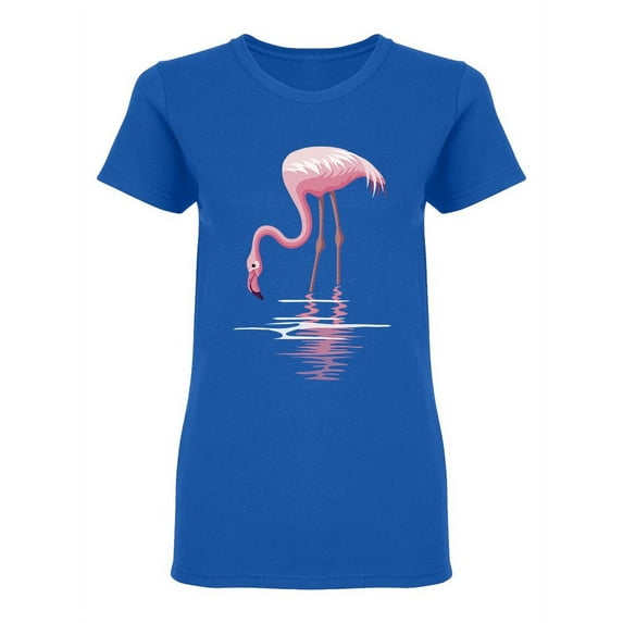 Watercolor Pink Flamingo Design Shaped T-Shirt Women -Image by Shutterstock, Female x-Large