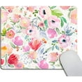 thumbnail image 1 of Watercolor Pink Flowers Mouse Pad Gorgeous Vintage Floral Design, Custom Romantic Painting Art Mouse Pads, Colorful and Decorative, Perfect for Office, Home, Laptop, 1 of 5
